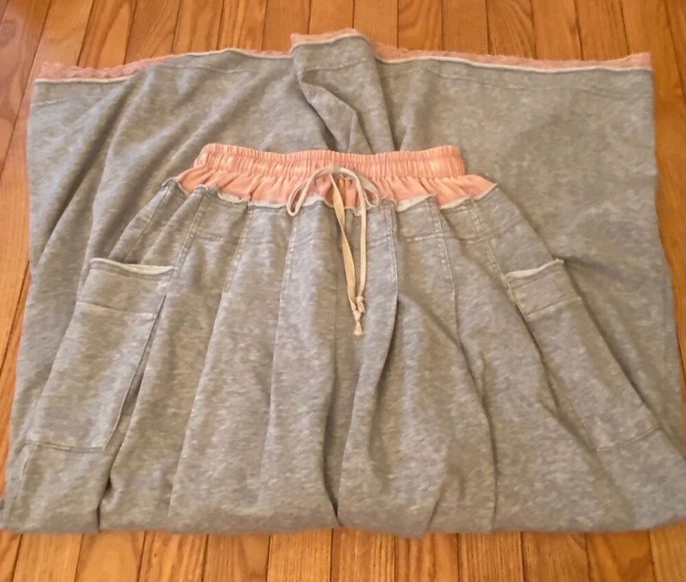 Oli & Hali pants OLI HALI sweatpants casual grey sweats womens sz small wide leg - Picture 2 of 12